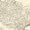 Vintage World War II Map of Doodle Bugs In Kent 1944