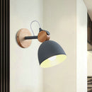 GobekUsa Nordic Wall Lamp with Angle-Adjustable Domed Shade and One Light for Bedroom
