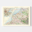 Vintage Strait of Dover Map 1944