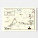 Vintage 5th Armored Victory Division Map 1945