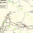 Vintage 5th Armored Victory Division Map 1945