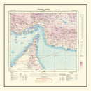 Vintage Bandar Abbas Strait of Hormuz Map 1945