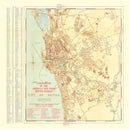 Vintage Map of Manila, Philippines 1945