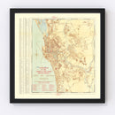 Vintage Map of Manila, Philippines 1945