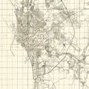 Vintage Manila Philippines World War II Map 1945