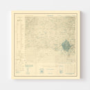 Vintage Hiroshima Bombing Map 1945