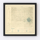 Vintage Hiroshima Bombing Map 1945