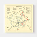 Vintage Battle of Bastogne Map 1944