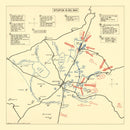 Vintage Battle of Bastogne Map 1944