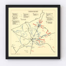 Vintage Battle of Bastogne Map 1944