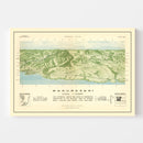 Vintage American Invasion of Japanese Islands WWII Map 1945