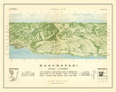 Vintage American Invasion of Japanese Islands WWII Map 1945