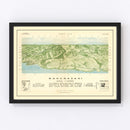 Vintage American Invasion of Japanese Islands WWII Map 1945