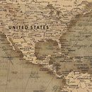 Personalized World Map Wall Art – Custom Framed Push Pin by MyGreatCanvas | Canvas Wall Art Prints | Photo Prints & Wall Decor