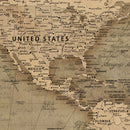 Personalized World Map Wall Art – Custom Framed Push Pin