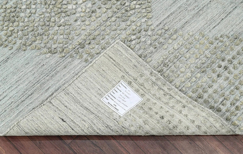 4x6 Gray LoomBloom Hand Knotted Modern & Contemporary Textured Tibetan 100% Wool Oriental Area Rug