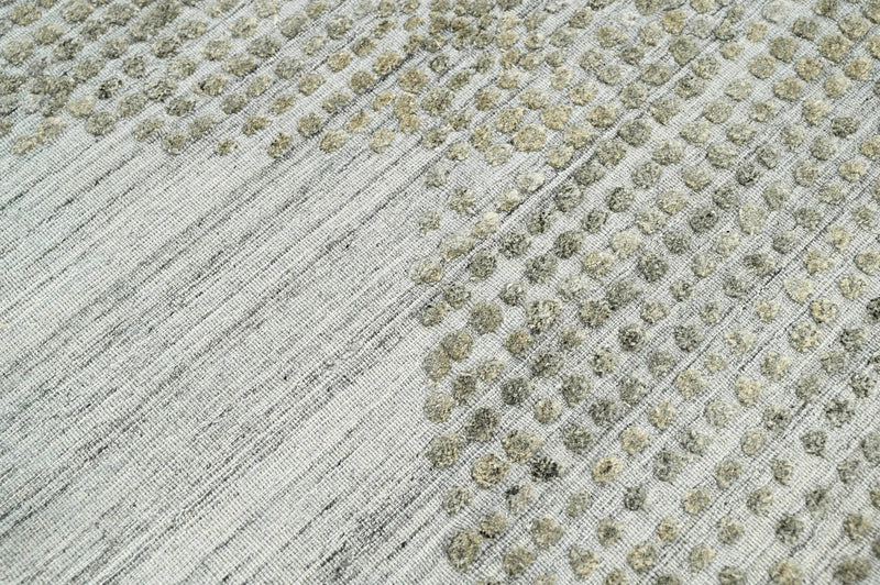 4x6 Gray LoomBloom Hand Knotted Modern & Contemporary Textured Tibetan 100% Wool Oriental Area Rug