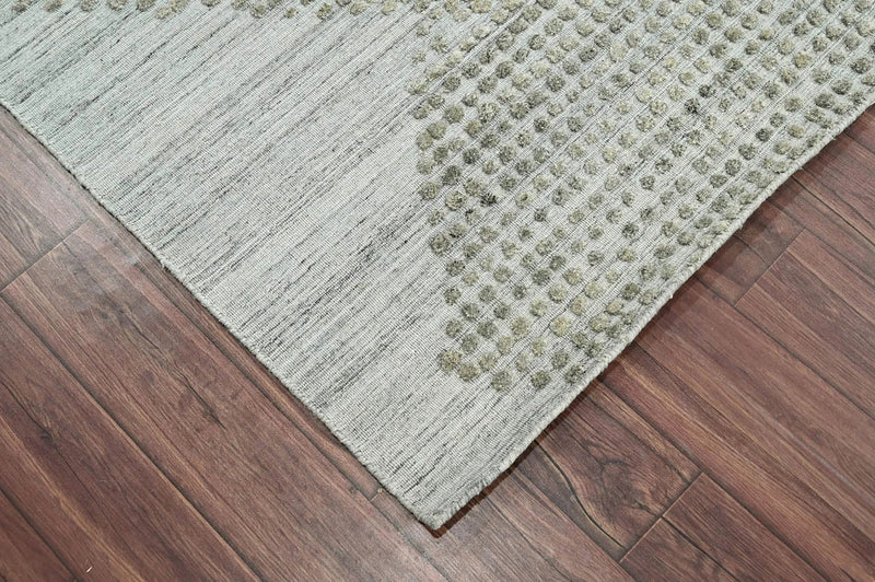 4x6 Gray LoomBloom Hand Knotted Modern & Contemporary Textured Tibetan 100% Wool Oriental Area Rug