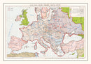 Vintage Map of the Holocaust 1945