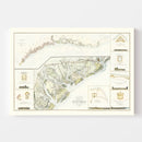 Vintage South Carolina Coast Map 1862