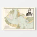 Vintage Charleston Harbor Map 1861