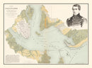 Vintage Charleston Harbor Map 1861