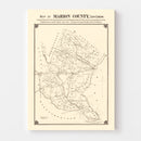 Vintage Map of Marion County, South Carolina 1825