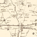 Vintage Map of Marion County, South Carolina 1825