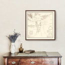 Vintage Charleston Harbor Map 1865