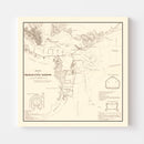Vintage Charleston Harbor Map 1865