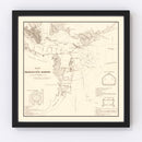 Vintage Charleston Harbor Map 1865