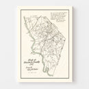 Vintage Map of Marlboro County, South Carolina 1880
