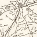 Vintage Map of Marlboro County, South Carolina 1880