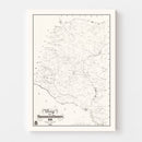 Vintage Map of Edgefield County, South Carolina 1871