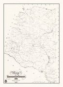 Vintage Map of Edgefield County, South Carolina 1871