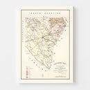 Vintage Map of Spartanburg County, South Carolina 1880