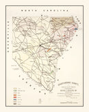 Vintage Map of Spartanburg County, South Carolina 1880