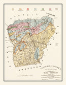 Vintage Map of Oconee County, South Carolina 1880