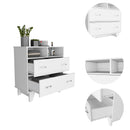 Aaron 2-Drawer 2-Shelf Dresser White