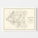 Vintage Map of Sumter County, South Carolina 1880