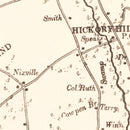 Vintage Map of Beaufort County, South Carolina 1880