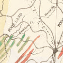 Vintage Map of York County, South Carolina 1880