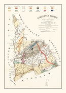 Vintage Map of Lancaster County, South Carolina 1880