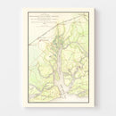 Vintage Broad River, SC Map 1865