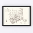 Vintage Map of Charleston County, South Carolina 1938