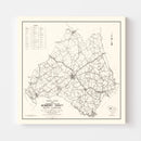 Vintage Map of Newberry County, South Carolina 1938
