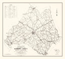 Vintage Map of Newberry County, South Carolina 1938