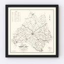 Vintage Map of Newberry County, South Carolina 1938