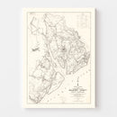 Vintage Map of Beaufort County, South Carolina 1938