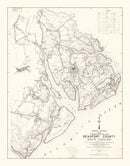 Vintage Map of Beaufort County, South Carolina 1938